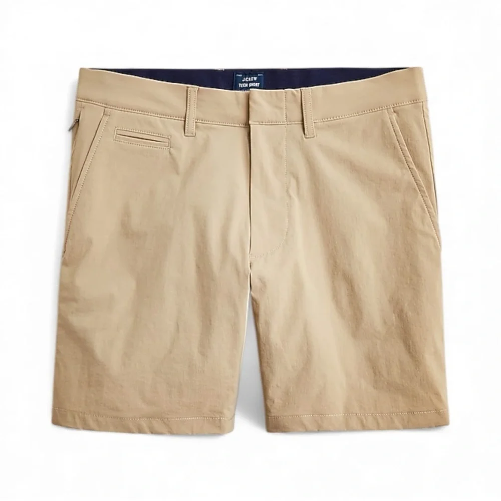 J Crew 7 Inch Tech Short Light Beige Mens Size 32